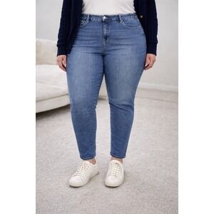 Pistola Mid Rise Skinny Jeans Size 18W Blue‎ Stretch Denim Ankle